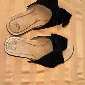 UGG Women's Black Suede Slippers